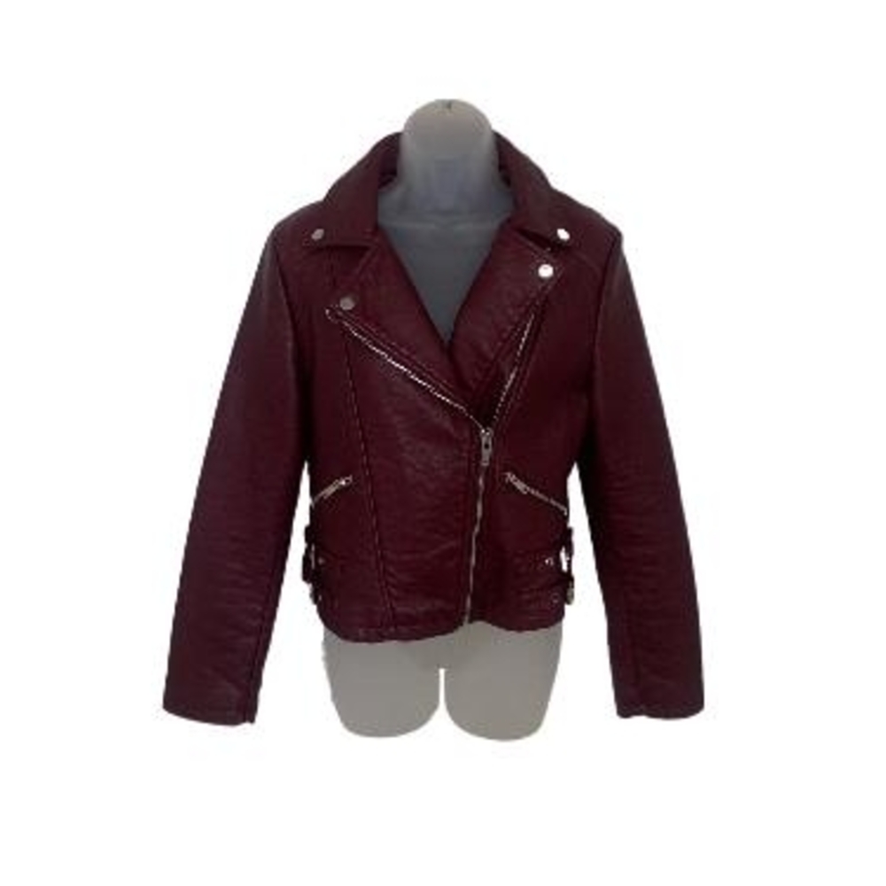 Stylish Burgundy Leather Jacket